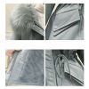 Fleece Hooded Coat Turtleneck Sweater Casual Pants Three Pieces - Modakawa modakawa